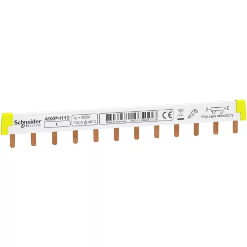 Schneider Electric Acti9 fésűs gyűjtősín, 1P, 100 A, 12 modul – A9XPH112