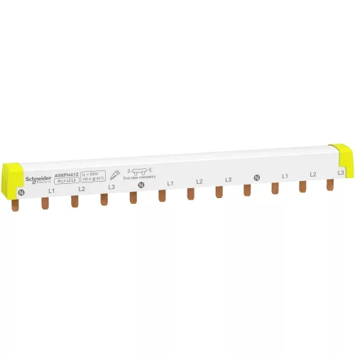 Schneider Electric Acti9 fésűs gyűjtősín, 4P, 100 A, 12 modul – A9XPH412