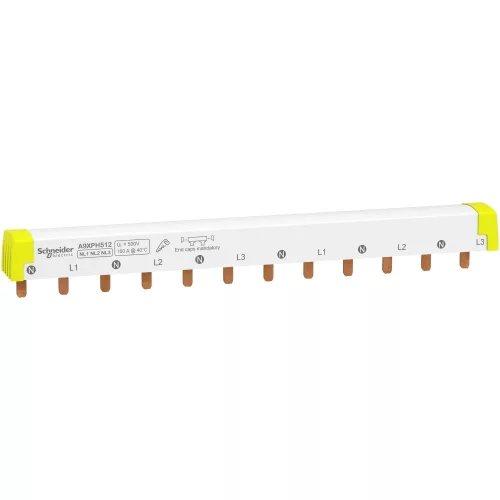 Schneider Electric Acti9 fésűs gyűjtősín, 3P+N, 100 A, 12 modul – A9XPH512