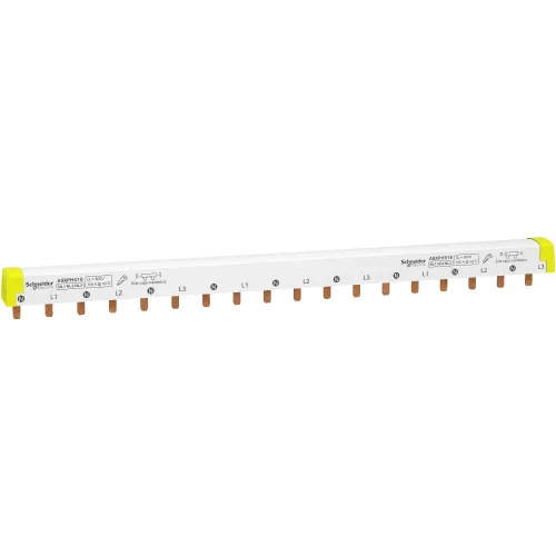 Schneider Electric Acti9 fésűs gyűjtősín, 3P+N, 100 A, 18 modul – A9XPH518