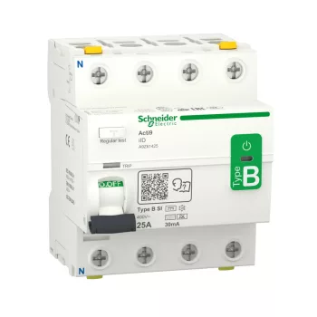 Schneider Electric Acti9 iID A9Z61425 B-SI Super Immunised áram-védőkapcsoló Fi-relé 4P 25A 30mA