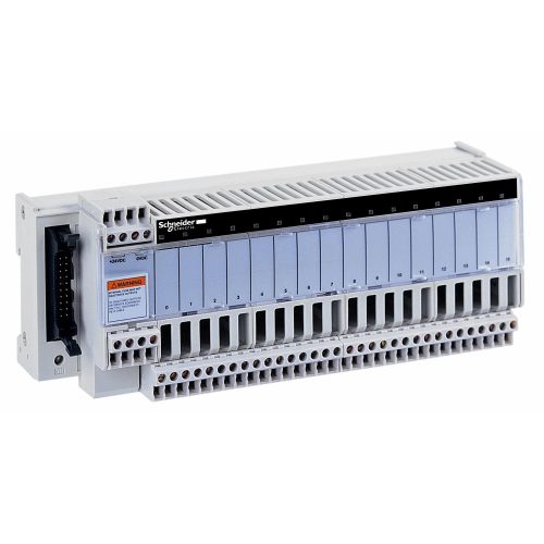 Schneider Electric ABE7P16T230 Modicon ABE7 elosztóblokk, 10 mm SSR/EMR relés, 16ki digitális csatorna, relé nélkül