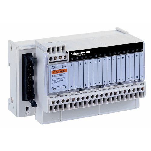 Schneider Electric ABE7R16S111 Modicon ABE7 elosztóblokk, fix 1NO EMR relés, 2A, 16ki digitális csatorna