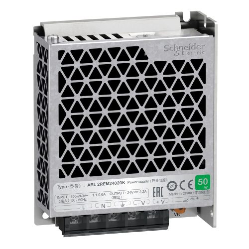 Schneider Electric ABL2REM24020K Modicon ABL2 tápegység, panelre szerelhető, 1f, 24 VDC, 50 W