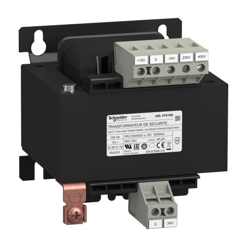 Schneider ABL6TS10B ABL6 transzformátor, 1f-2f, 230-400/24VAC, 100VA