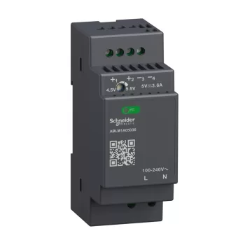   Schneider Electric ABLM1A05036 Modicon Modular tápegység, moduláris, DIN sínre szerelhető, 1f, 5 VDC, 3,6 A, 18 W