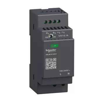   Schneider Electric ABLM1A12021 Modicon Modular tápegység, moduláris, DIN sínre szerelhető, 1f, 12 VDC, 2,1 A, 25 W