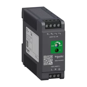   Schneider Electric ABLS1A24021 Modicon Optimized tápegység, DIN sínre szerelhető, 1f, 24 VDC, 2,1 A, 50 W