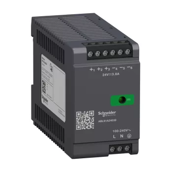   Schneider Electric ABLS1A24038 Modicon Optimized tápegység, DIN sínre szerelhető, 1f, 24 VDC, 3,8 A, 90 W