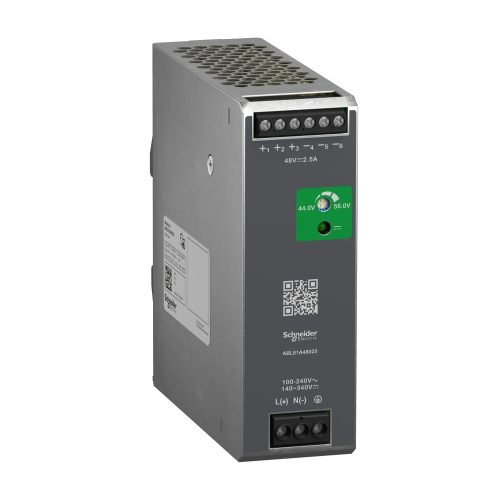 Schneider Electric ABLS1A48025 Modicon Optimized tápegység, DIN sínre szerelhető, 1f, 48 VDC, 2,5 A, 120 W