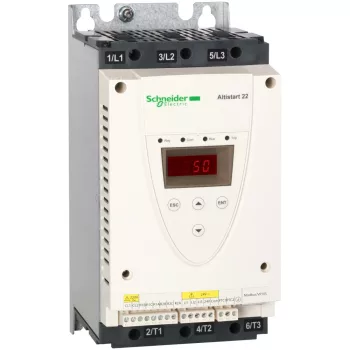   Schneider Electric ATS22D32S6U Altistart 22 lágyindító, 32A, 3f, 208…600VAC, 110VAC vezérlőfeszültség, Modbus RTU