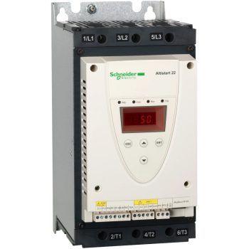   Schneider Electric, Altistart, ATS22D62Q, lágyinditó 62A, 3f 15-30Kw 230-440V 50/60 Hz motorokhoz, Altistart 22 (Schneider ATS22D62Q)