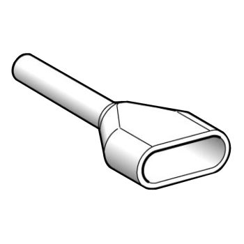   Schneider Electric AZ5DE005 Dupla érvéghüvely 2x0,50 mm2 NFC 1x1000db csomagban fehér L=18,5mm