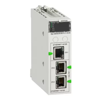   Schneider Electric BMENOP0300C X80 kommunikációs modul, IEC 61850, 10BASE-T / 100BASE-TX, lakkozott