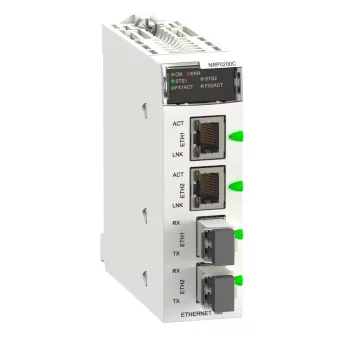   Schneider Electric BMXNRP0200C X80 kommunikációs modul, opto/réz átalakító, multimódusú, lakkozott