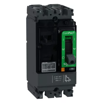 Schneider ComPacT NSX100S 2P 16 A TMD kompakt megszakító, 70 kA
