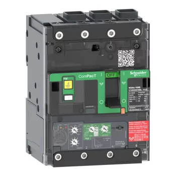 Schneider ComPacT NSXm100E 3P 100 A MicroLogic 4.1 kompakt megszakító, 16 kA, EverLink csatlakozó