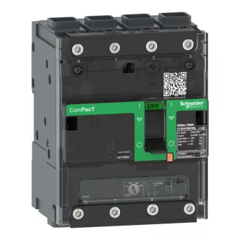 Schneider ComPacT NSXm100E 4P 32 A TM-D kompakt megszakító, 16 kA, EverLink csatlakozó