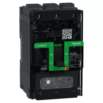 Schneider ComPacT NSXm100F 3P 100 A TM-D kompakt megszakító, 36 kA, EverLink csatlakozó