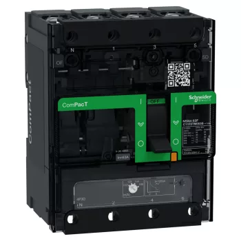 Schneider ComPacT NSXm100F 4P3D 63 A TM-D kompakt megszakító, 36 kA, szorítókapcsos csatlakozás