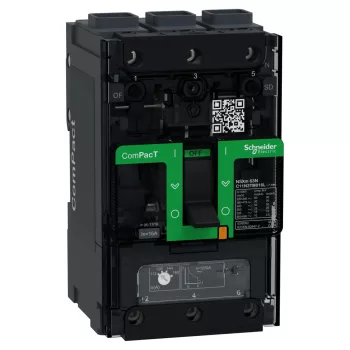 Schneider ComPacT NSXm100N 3P 16 A TM-D kompakt megszakító, 50 kA, EverLink csatlakozó