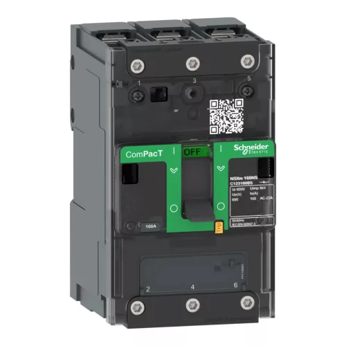 Schneider ComPacT NSXm160NA 3P 160 A szakaszolókapcsoló, szorítókapcsos csatlakozás