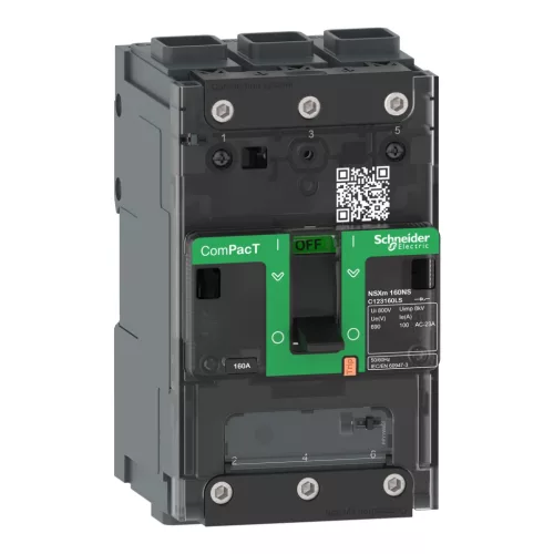 Schneider ComPacT NSXm160NA 3P 160 A szakaszolókapcsoló, EverLink csatlakozó