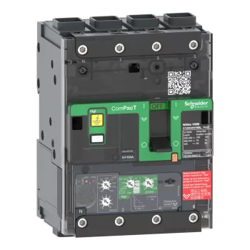 Schneider ComPacT NSXm160H 4P 160 A MicroLogic 4.1 kompakt megszakító, 70 kA, EverLink csatlakozó
