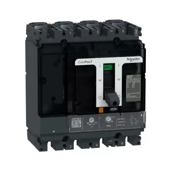 Schneider ComPacT NSX160F 4P4D 125 A TMD kompakt megszakító, 10 kA, fotovoltaikus egyenáramú (DC PV)