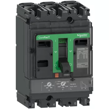 Schneider ComPacT NSX250H 3P3D 160 A TMD kompakt megszakító, 70 kA