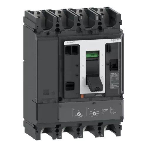 Schneider ComPacT NSX400F 4P4D 400 A TMD kompakt megszakító, 36 kA, egyenáramú (DC)