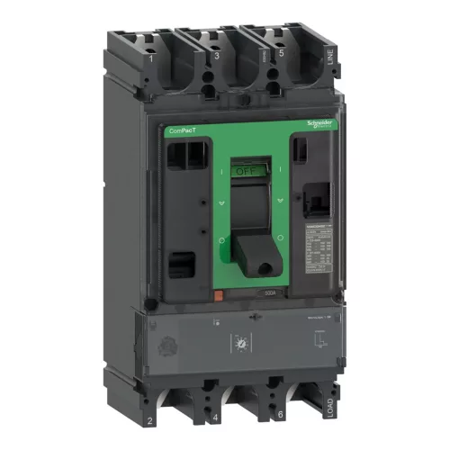 Schneider ComPacT NSX400HB1 3P3D 320 A ML1.3M kompakt megszakító, 75 kA