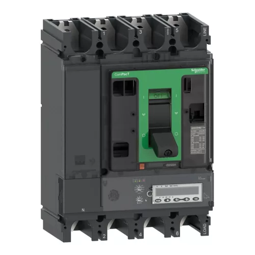 Schneider ComPacT NSX400HB1 4P4D 400 A ML6.3E kompakt megszakító, 75 kA