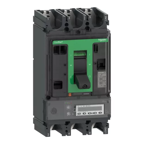 Schneider ComPacT NSX400HB2 3P3D 400 A ML6.3E kompakt megszakító, 100 kA