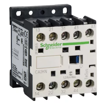   Schneider Electric CA2KN22B7, Segédkontaktor 10A, 24V AC 50/60 Hz vezerlés, 2 Záró + 2 Nyitó érintkező, csavaros csatlakozás (Segédkapcsoló CA2KN22B7)