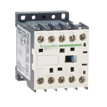   Schneider Electric CA2KN31F7, Segédkontaktor 10A, 110V AC 50/60 Hz vezerlés, 3 Záró + 1 Nyitó érintkező, csavaros csatlakozás (Segédkapcsoló CA2KN31F7)