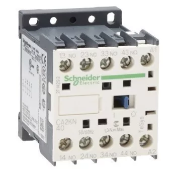  Schneider Electric CA2KN40B7, Segédkontaktor 10A, 24V AC 50/60 Hz vezerlés, 4 Záró érintkező, csavaros csatlakozás (Segédkapcsoló CA2KN40B7)