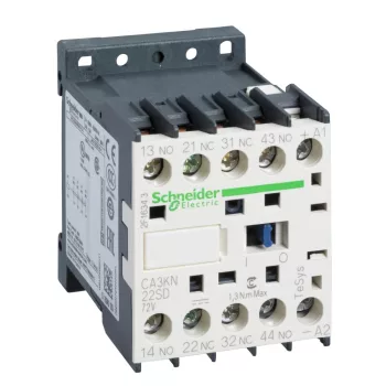   Schneider Electric CA3KN22SD, Segédkontaktor 10A, 72V DC vezerlés, 2 Záró + 2 Nyitó érintkező, csavaros csatlakozás (Segédkapcsoló CA3KN22SD)