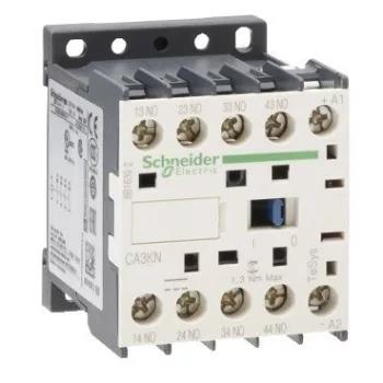   Schneider Electric CA3KN40BD, Segédkontaktor 10A, 24V DC vezerlés, 4 Záró érintkező, csavaros csatlakozás (Segédkapcsoló CA3KN40BD)