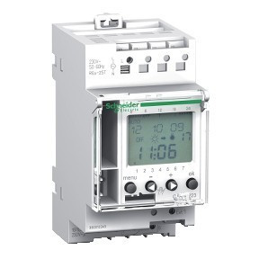 Schneider Electric, Acti9, CCT15223, programozható alkonykapcsoló időkapcsoló funkcióval IC ASTRO 16A, 1 kimenet, Acti9 (Schneider CCT15223)