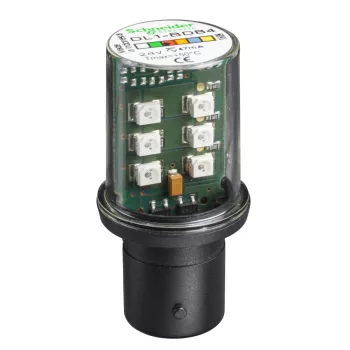 Schneider DL1BDB4 LED BA15D foglalatban 24VAC/DC, piros