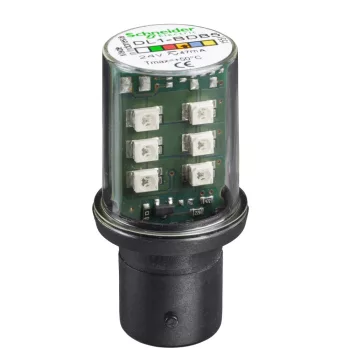 Schneider DL1BDB5 LED BA15D foglalatban 24VAC/DC, narancs
