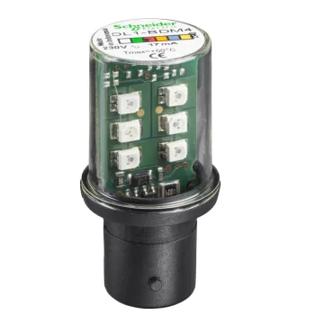 Schneider DL1BDG1 LED BA15D foglalatban 120VAC, fehér