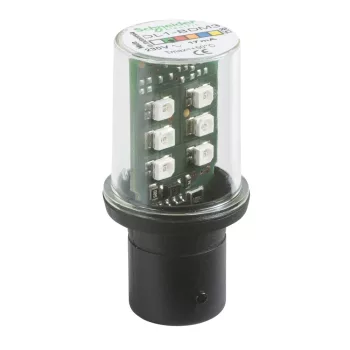 Schneider DL1BDM3 LED BA15D foglalatban 230VAC, zöld