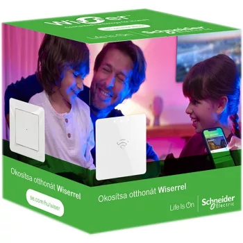   Schneider Electric Wiser alapcsomag A csomag tartalma: Központ + Nyomós dimmer + Keret