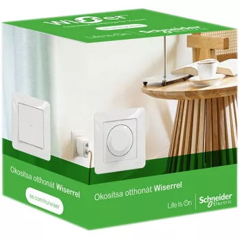   Schneider Electric Wiser világítésvezérlési csomag A csomag tartalma: Intelligens kapcsoló + Forgatógombos dimmer + Dugaljadapter + Keret