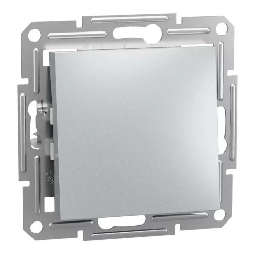 Schneider Electric Asfora EPH0100161 egypólusú kapcsoló (101), aluminium burkolattal. keret nélkül, süllyesztett 10A 250V ( EPH0100161 ).