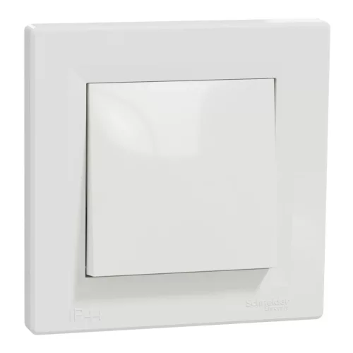 Schneider Electric Asfora EPH0100221 vízmentes egypólusú kapcsoló (101), fehér burkolattal, kerettel, süllyesztett, vízmentes (IP44) 10A 250V ( EPH0100221 ).