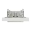 Schneider Electric Asfora EPH0100221 vízmentes egypólusú kapcsoló (101), fehér burkolattal, kerettel, süllyesztett, vízmentes (IP44) 10A 250V ( EPH0100221 ).