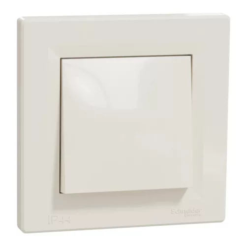 Schneider Electric Asfora EPH0100223 vízmentes egypólusú kapcsoló (101), bézs burkolattal, kerettel, süllyesztett, vízmentes (IP44) 10A 250V ( EPH0100223 ).